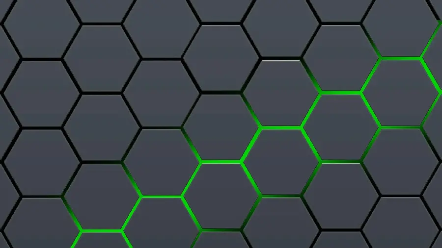 3D abstract wallpaper in a hexagonal design resembling a honeycomb