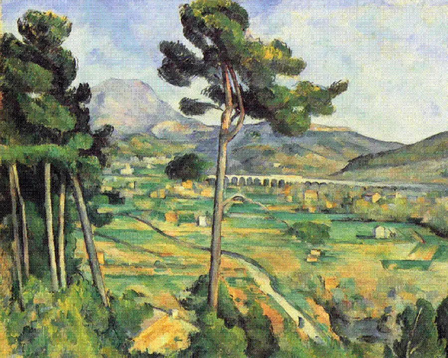 Mont Sainte-Victoire seen from Bellevue 1885 by Paul Cézanne
