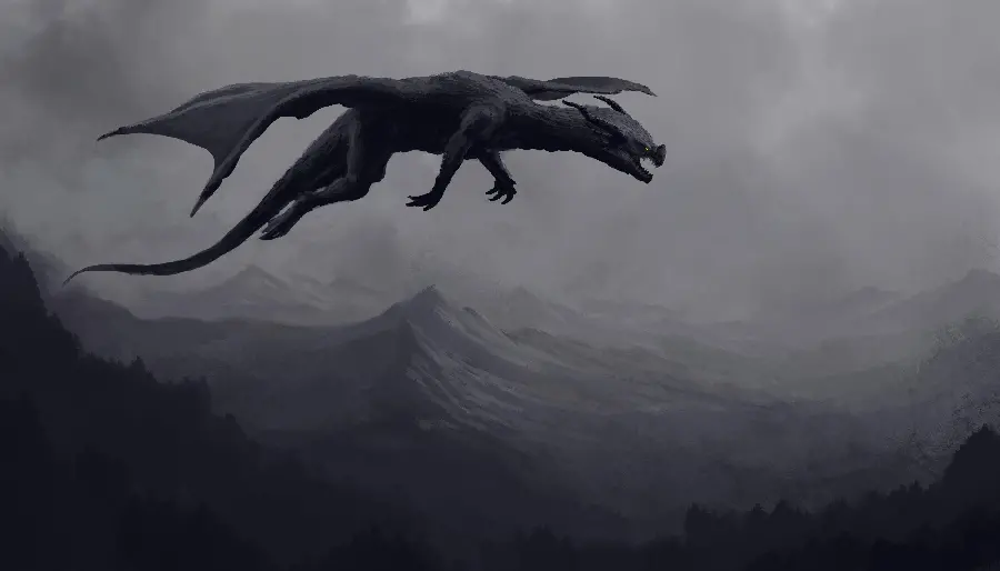 Amazing Digital Painting Stock Photo with Dark Theme