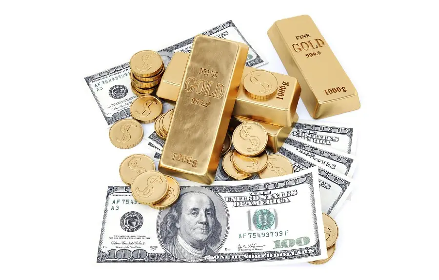 Download free and high-quality images of gold and US dollar banknotes