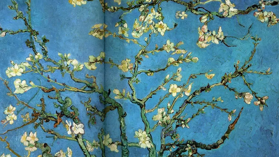 Flowers painting Vincent Van Gogh Almonds for Artists' Backgrounds 
