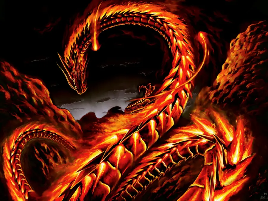 The most terrifying, invincible, and energetic bone dragon wallpaper