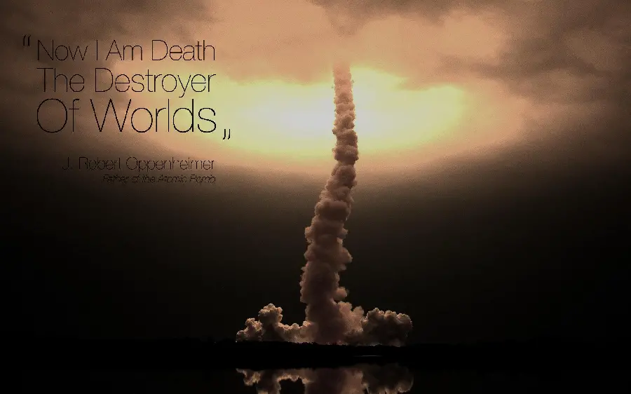 Photo of the moment of the atomic bomb explosion in the movie Oppenheimer