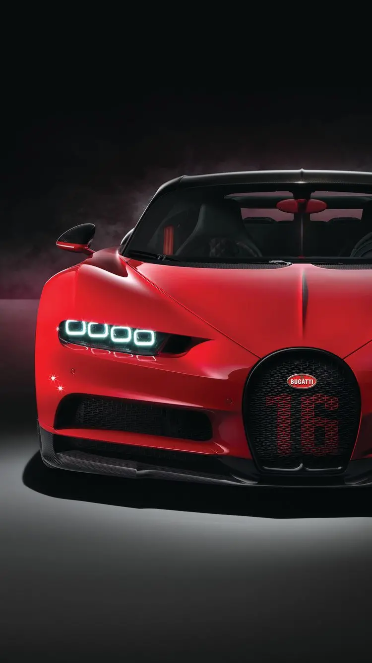 Amazing Red Bugatti iPhone Background