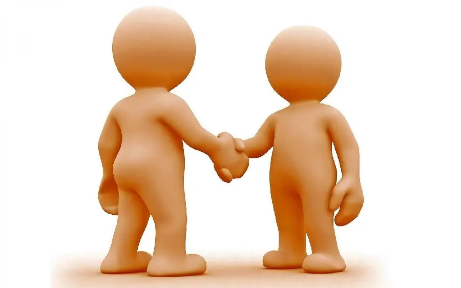  Download 3D computer drawing of handshake and agreement