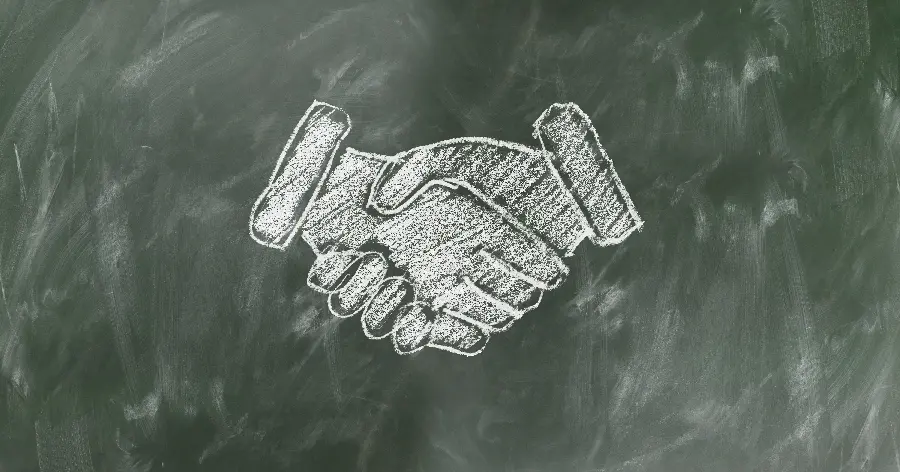 Download handshake drawing on black board black board 