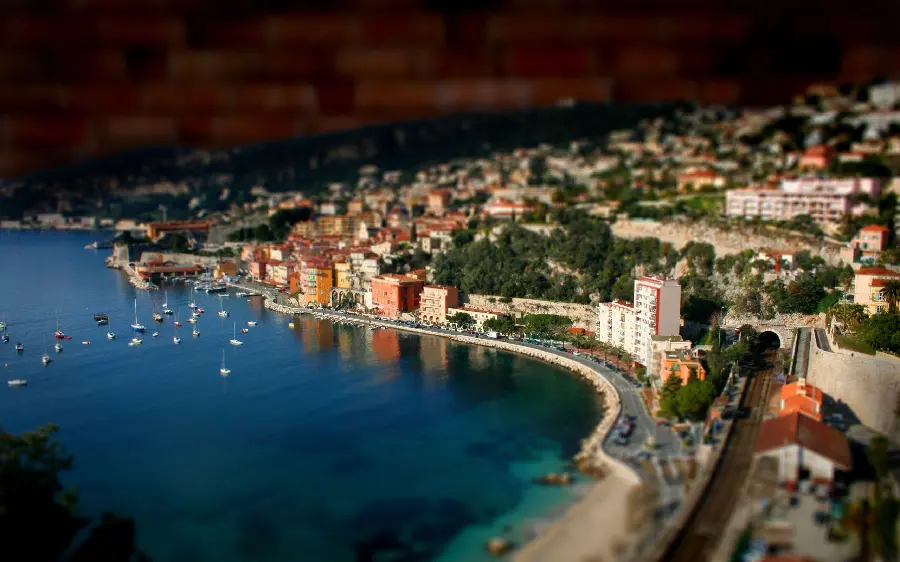 Free graphic image of a small, miniature city suitable for architectural modeling projects