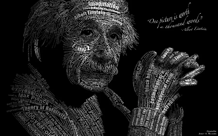 A very special checkered profile photo of Nobel Prize winner Einstein