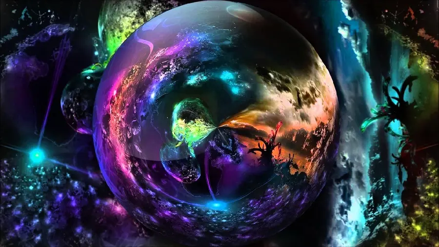 The most beautiful dreamy picture of a black background painting of a surrealist prophecy