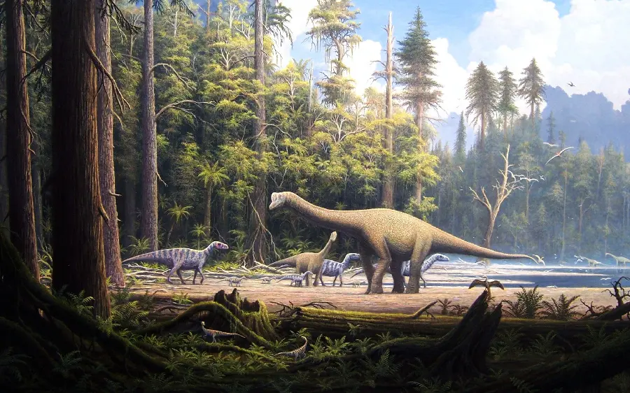 The best pictures of long-necked and herbivorous dinosaurs in beautiful nature