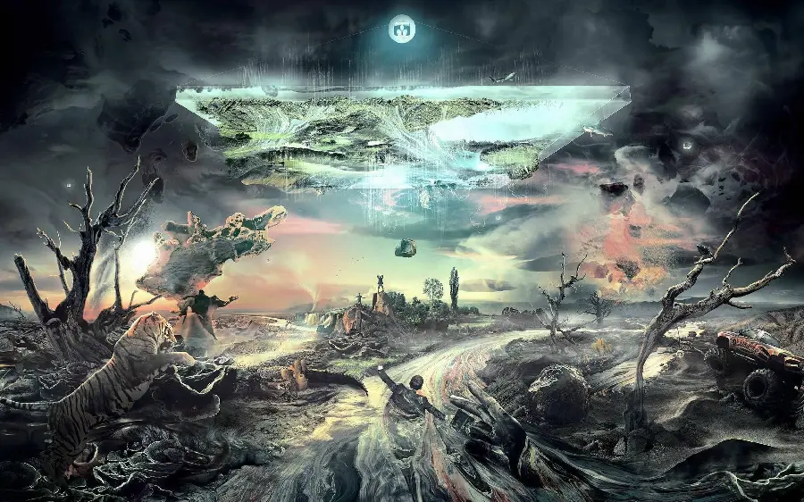 The most conceptual high quality surrealism style drawn painting
