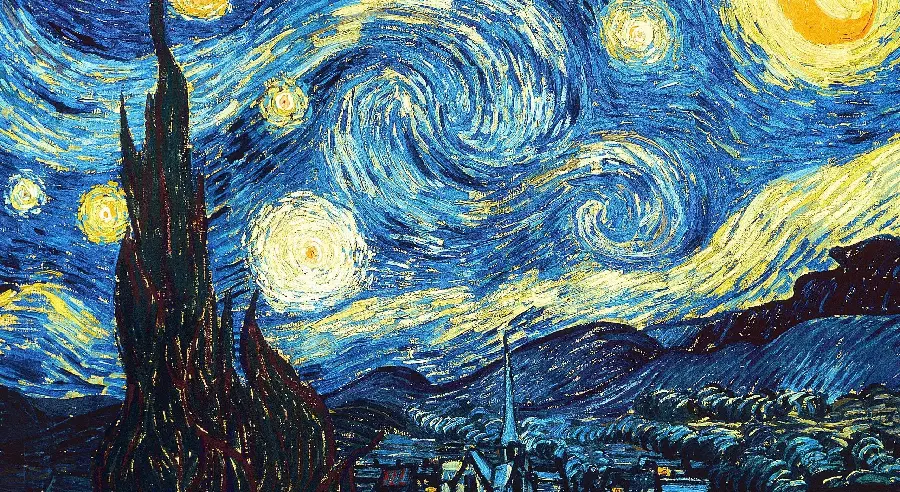 A very beautiful picture of the Starry Night painting by Vincent van Gogh