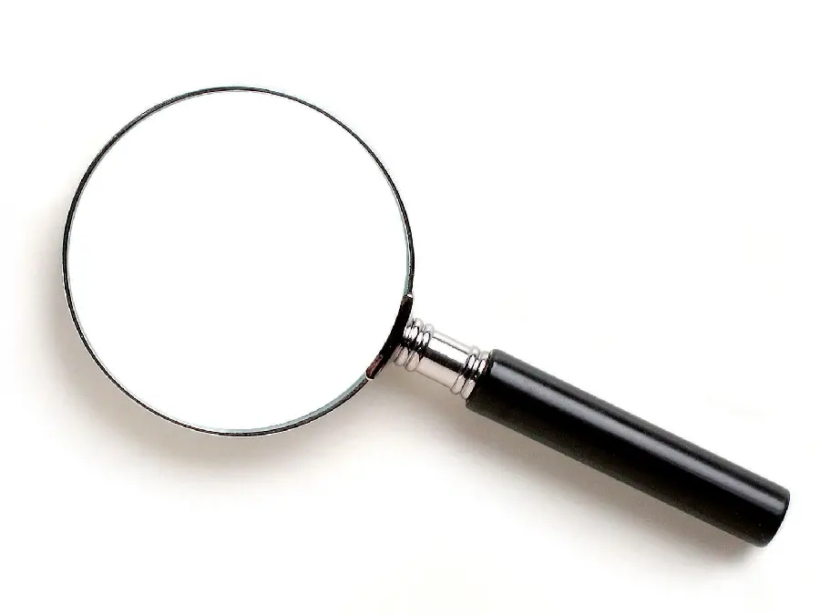  Attractive and stylish background of a magnifying glass with a black handle 