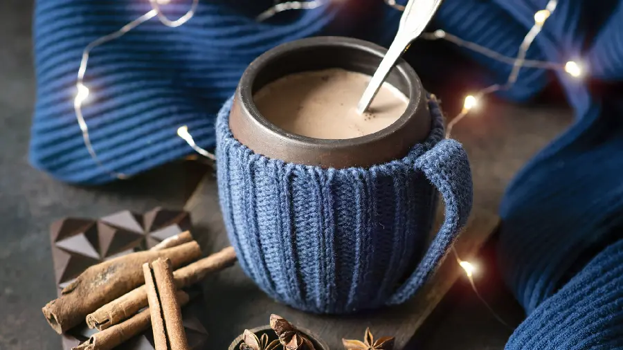 Unique and spectacular background of a glass of Nescafe 