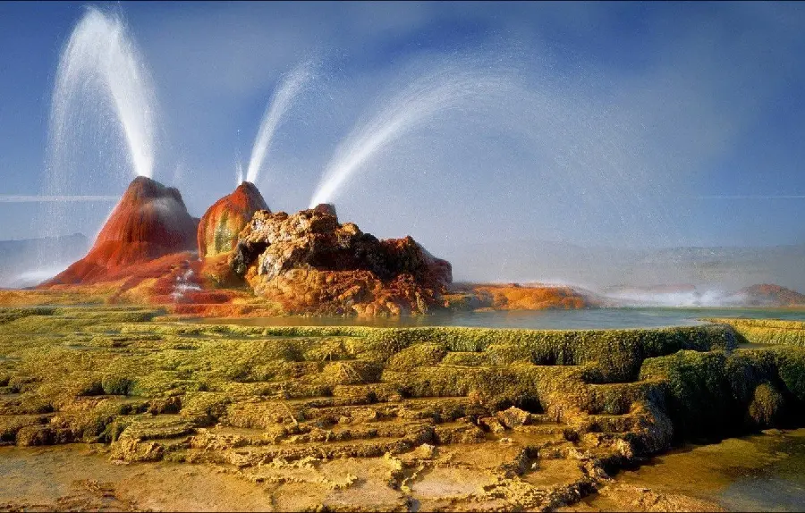 Spectacular geyser photo in Iceland under the blue sky for printing 1402 carpet