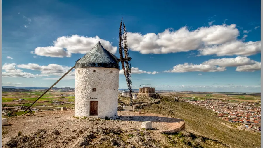 A beautiful view of a mill in pristine and pleasant nature