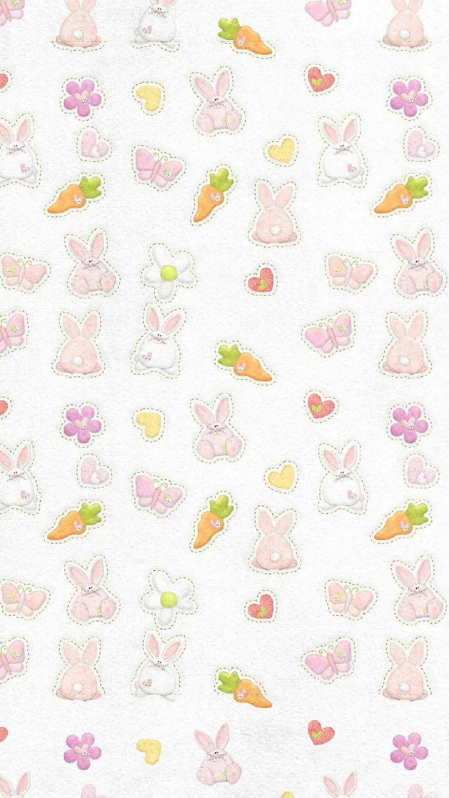 Background image of a rabbit and carrot embroidered with digital painting