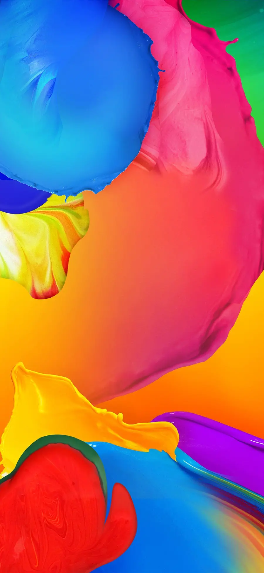Get a stock image of splashes and colors with a screaming tone