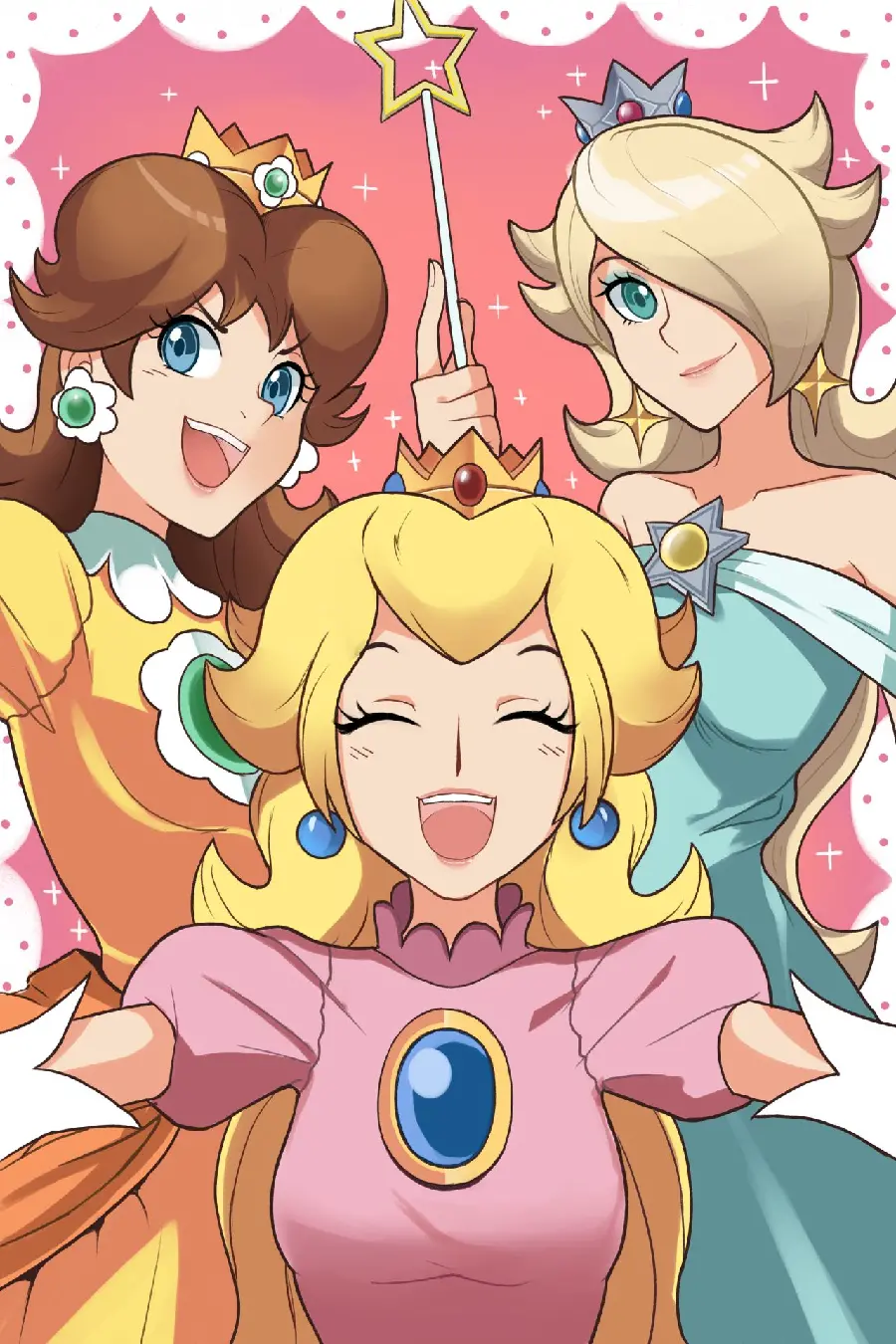 New Princess Peach Wallpaper with Her Friends for Samsung, Xiaomi, and Huawei 