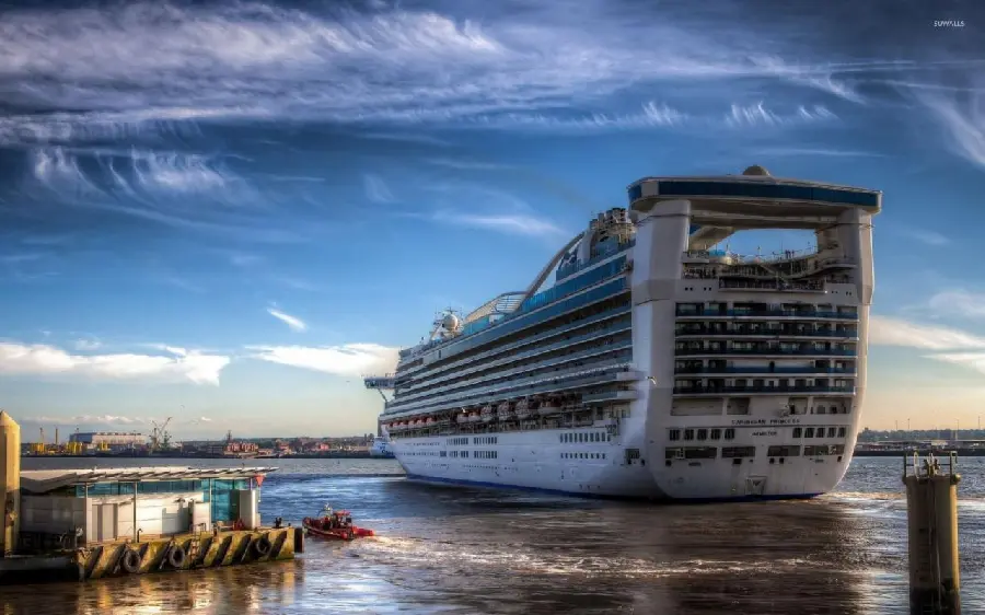 Advanced and luxurious multi-story ship background for laptops and computers