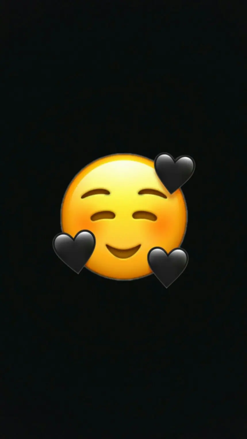 Attractive and spectacular picture of a cute and cute sticker with black hearts