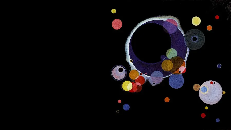 The most mysterious abstract graphic work of the famous Russian painter Wassily Kandinsky