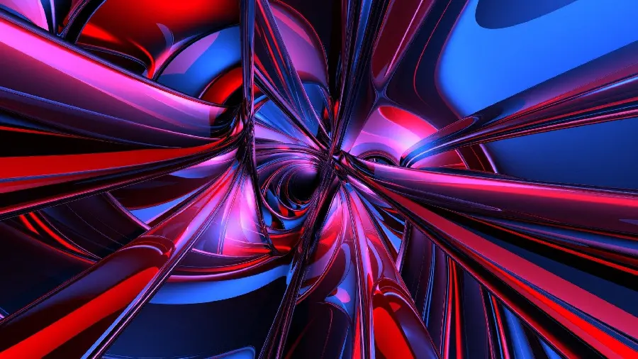  Amazing and spectacular red and blue holographic wallpaper
