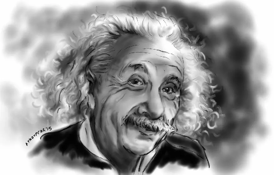 Very special black and white background of Albert Einstein, the scientist of the century