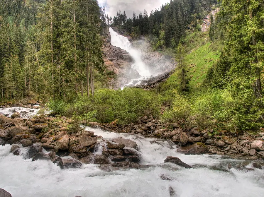 Background of the waterfall and the beautiful nature around it with excellent quality for the computer