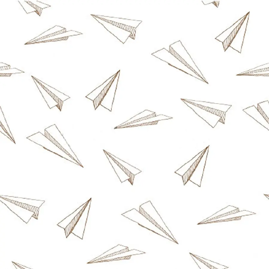 Cute and googly paper airplane frame with white background for writing text