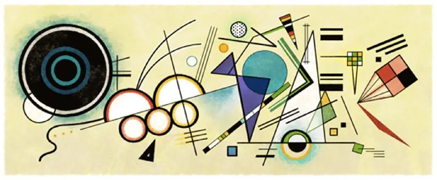Download Full HD photo of the most famous abstract painting by Wassily Kandinsky