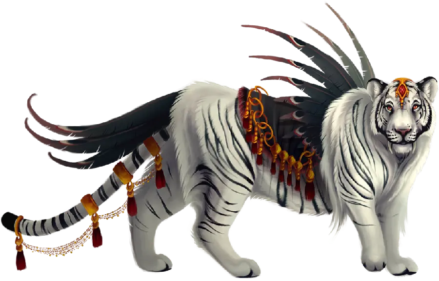 3D Designed Photo of White King Tiger PNG
