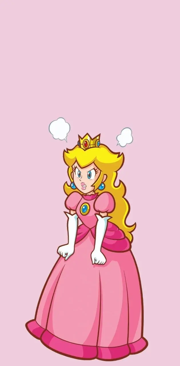 Attractive girly wallpaper of a kind and beautiful princess in a pink dress
