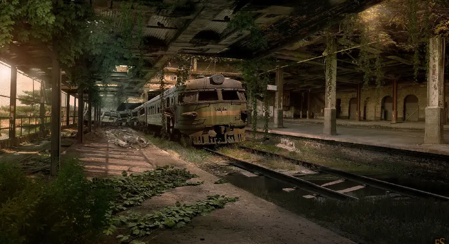 Free download of the abandoned city of Maurya stock image for printing scary posters 