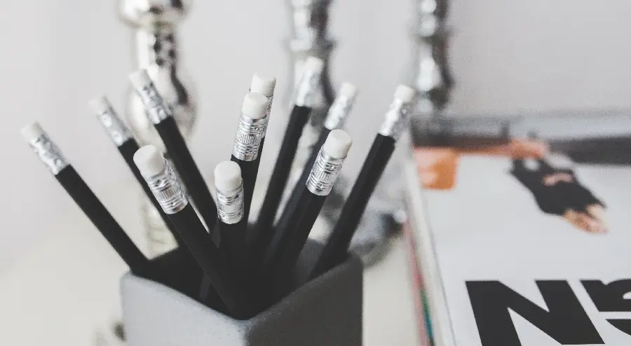 Interesting photo of excellent black pencils for high-quality drawing