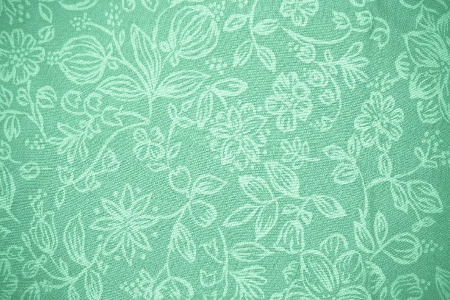 Download Plain Mint Green Flower and Plant Cotton Fabric Design