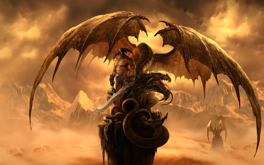 Unique and beautiful wallpaper of a dragon in the sky