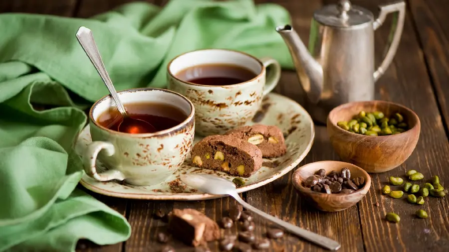 Attractive background of two delicious instant coffees with excellent quality 