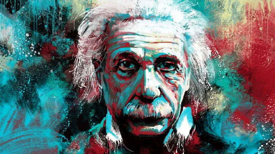 A unique background image of Albert Einstein for mobile