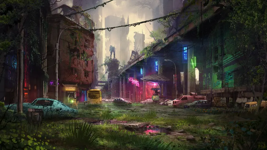 Scary and Terrifying Abandoned City Background Real HD Quality