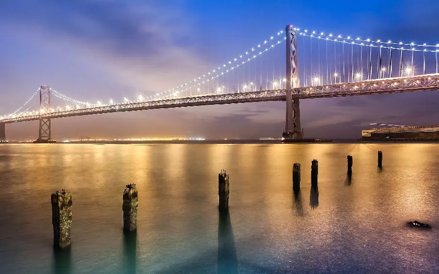 A unique image of the Golden Gate Bridge in San Francisco, California 