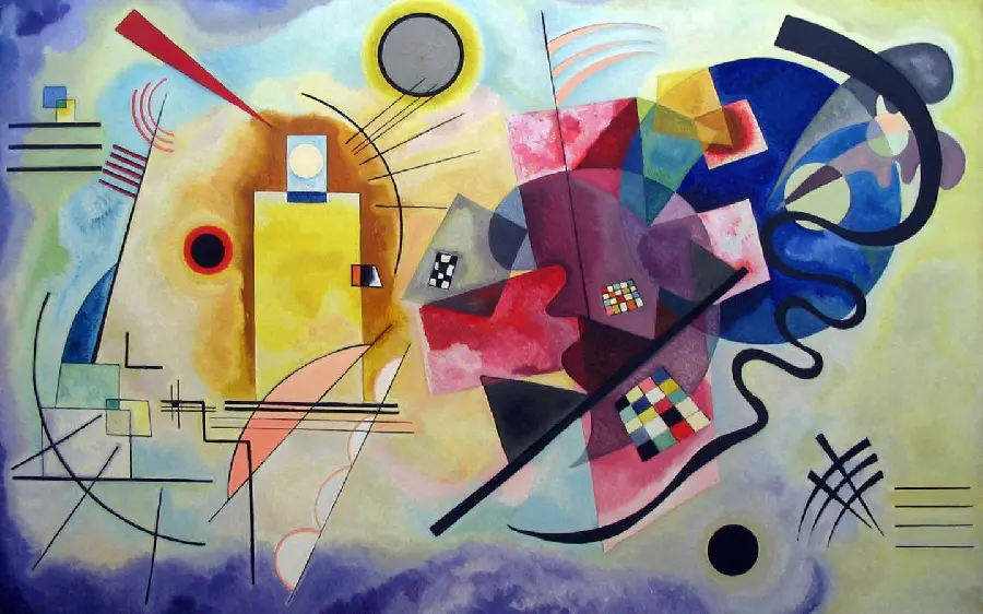 Download a conceptual painting called The Calling by Wassily Kandinsky