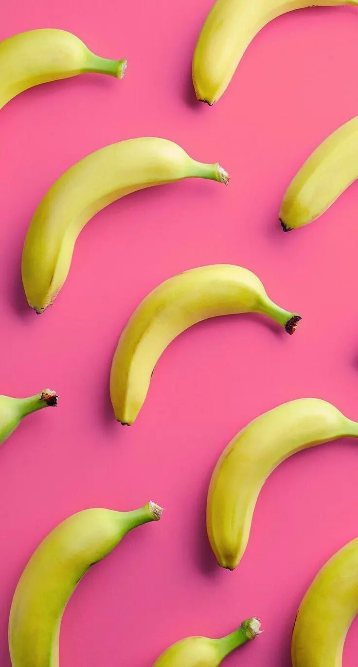 Free Download Banana Wallpaper with Pink Background 4k