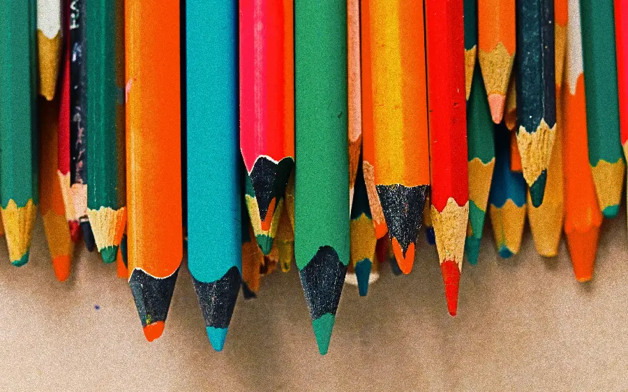 A charming and beautiful background of beautiful colored pencils with excellent quality