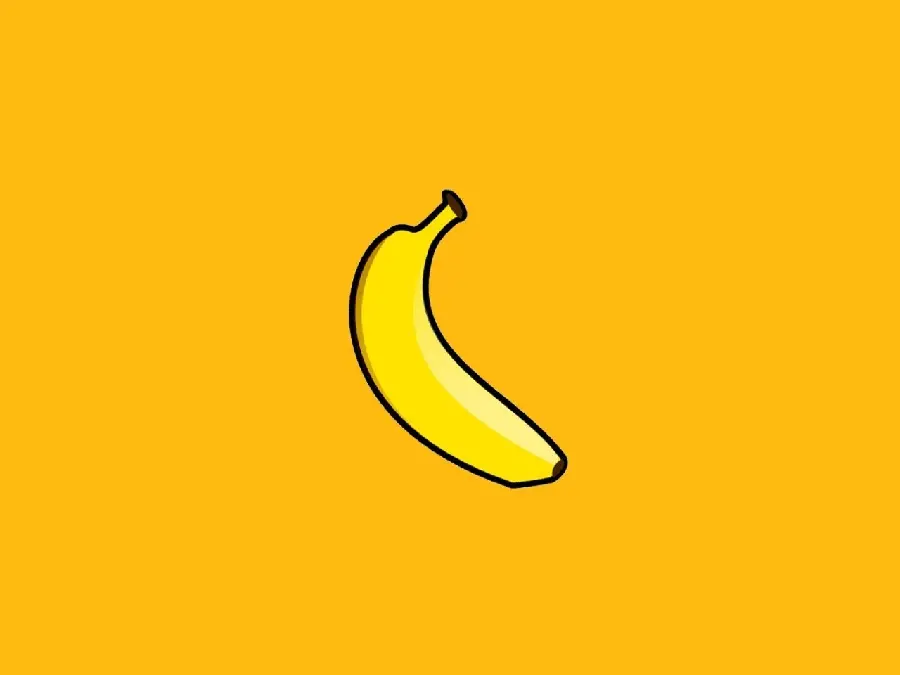 Download Banana Wallpaper with Orange Background in 4k Quality