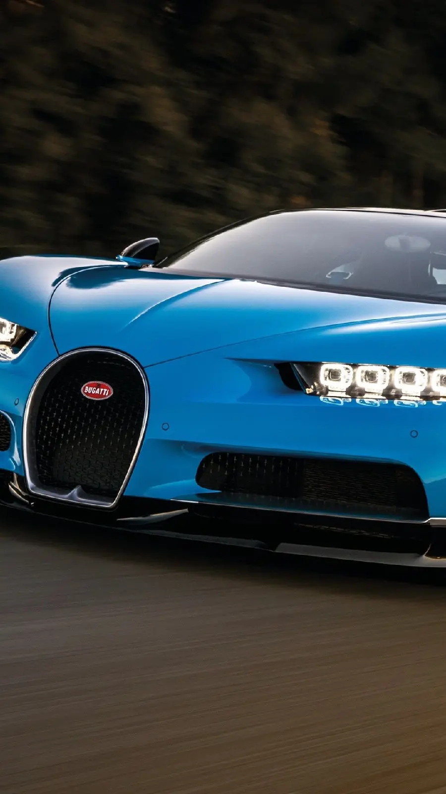 Full HD photo of a super attractive blue Bugatti car for Instagram