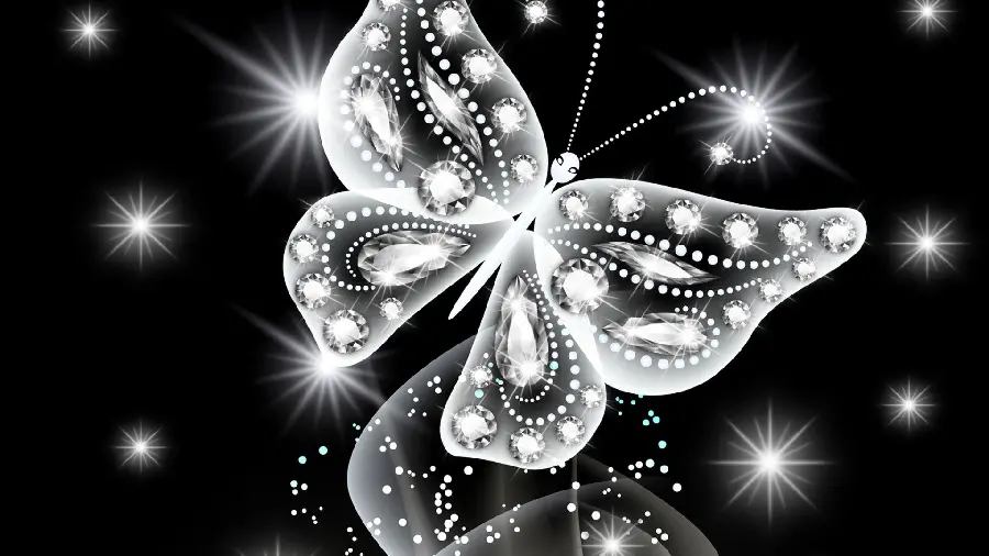 Amazing and beautiful background of silver butterfly 
