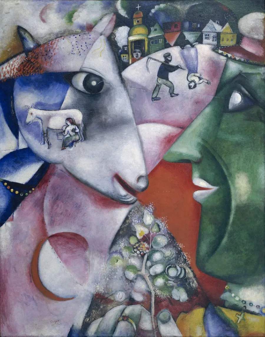 Photo by Marc Chagall called Village in the style of expressionism 