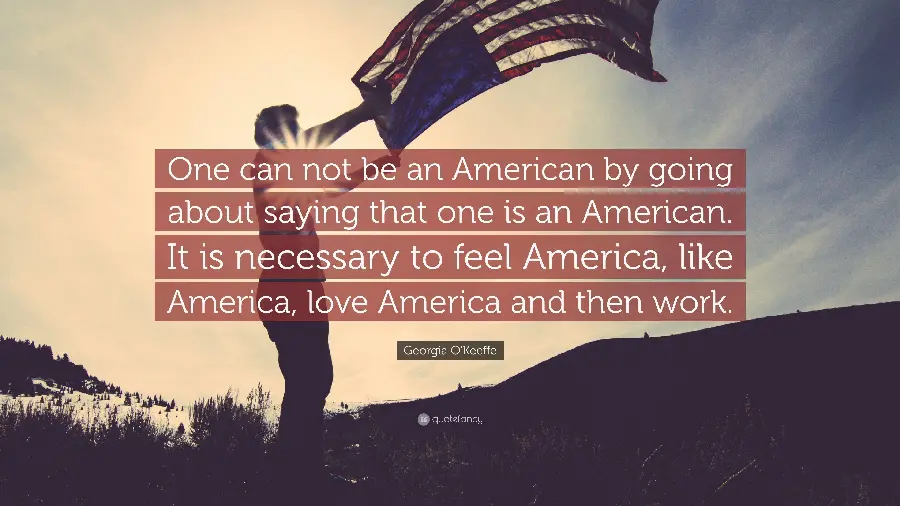 Background photo of the text written by a quote from Georgia O'Keeffe