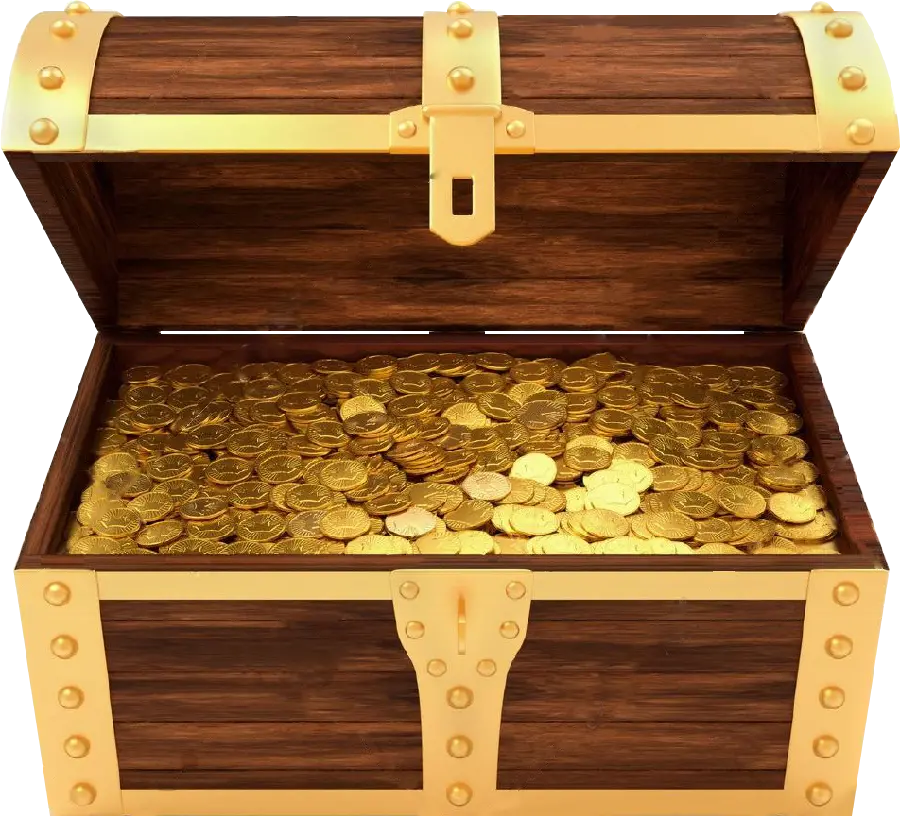 Simple Computer Graphic Drawing Photo of Ancient Old Treasure Chest 